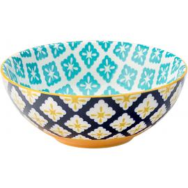Round Bowl - Cadiz - Blue & Yellow - Porcelain - 16cm (6.3&quot;)