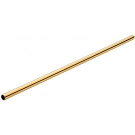 Straight Straw - With Cleaning Brush - Stainless Steel -  Gold - Eco-Friendly - 21.5cm (8.5&quot;) x 6mm