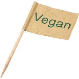 Food Marker Pick & Flag - Vegan - 9cm (3.5&quot;)