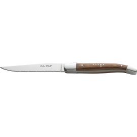 Steak Knife - Serrated Edge - Laguiole - Light Wood Handle - 23cm (9&quot;)
