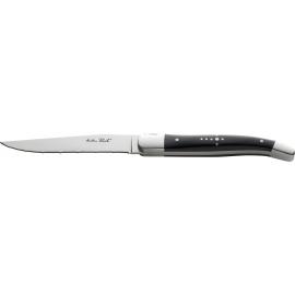 Steak Knife - Serrated Edge - Laguiole - Black Handle - 23cm (9&quot;)