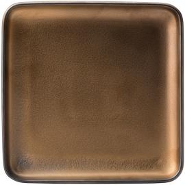 Plate - Square - Porcelain - Fondant - Gold - 20cm (8&quot;)