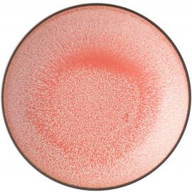 Round Plate - Porcelain - Coral - 20cm (8&quot;)