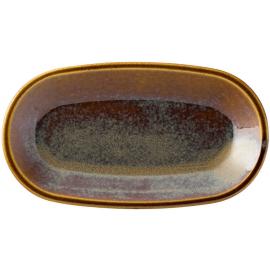 Coupe Plate - Oval - Deep - Porcelain - Murra Toffee - 25cm (10&quot;)
