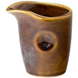Pinched Jug - Porcelain - Murra Toffee - 7.5cm (3&quot;) - 13cl (4.5oz)