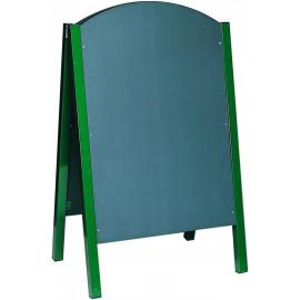Pavement Blackboard - Double A - Curved Top - Green Metal Legs