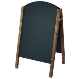 Pavement Blackboard - Double A - Curved Top - Oak Legs - 80cm (31.5&quot;)