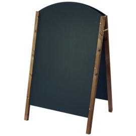 Pavement Blackboard - Double A - Curved Top - Oak Legs - 140cm (55&quot;)