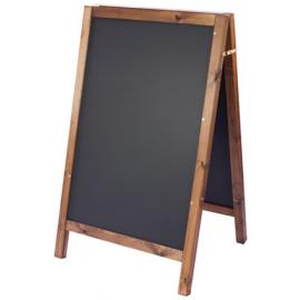 Pavement Blackboard - Double A - Square Top - Oak Legs - 140cm (55&quot;)