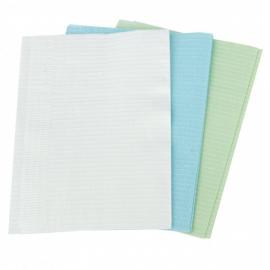 Disposable Bibs - 3 Ply - Blue - 45x32cm (17.75x12.5")