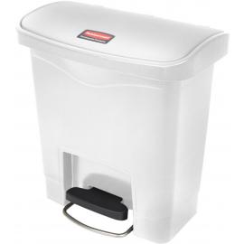 Pedal Bin - Front Step - Resin - Slim Jim&#174; - Step-On - White - 15L