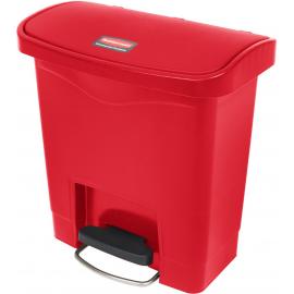 Pedal Bin - Front Step - Resin - Slim Jim&#174; - Step-On - Red - 15L