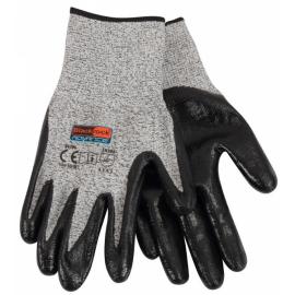 Cut Resistant Glove - Nitrile Coated - Blackrock - Black on Grey - Size 9