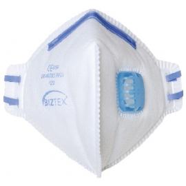 Biztex - FFP2 Valved Fold Flat Respirator - White - Uni-fit