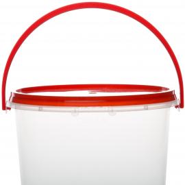 Carry Handle - For Round Food Storage Container - Plastic - Red - 1L