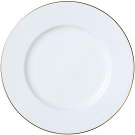 Wide Rim Plate - Diamond - White & Gold - 27.5cm (10.75")