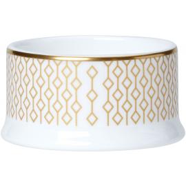 Condiment or Dip Pot - Diamond - White & Gold - 6.5cm (2.5") - 5cl (1.75oz)