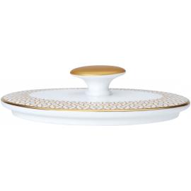 Sugar Bowl Lid - Oval - Diamond - White & Gold - 22.5cl (8oz)