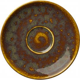Saucer - Vesuvius - Amber - 15cm (6")