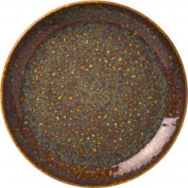 Coupe Plate - Vesuvius - Amber - 15.25cm (6")