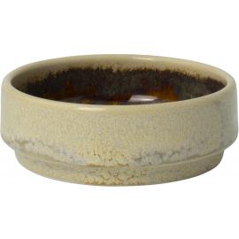 Round Stacking Plate - Deep - Aurora Vesuvius - Amber - 7.5cm (3") - 7.75cl (2.75oz)