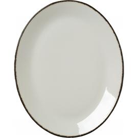 Coupe Plate - Oval - Charcoal Dapple - 34.25cm (13.5")