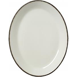 Coupe Plate - Oval - Charcoal Dapple - 28cm (11")