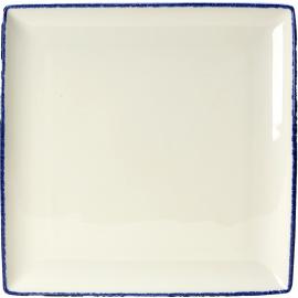 Square Plate - Blue Dapple - 27cm (10.5")