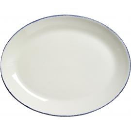 Coupe Plate - Oval - Blue Dapple - 30.5cm (12")