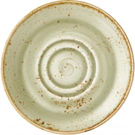 Double Well Saucer - Soup Stand - Craft - Green - 16.5cm (6.5")