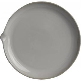 Round Plate - With Spout - Stoneware - Gembrook - White - 25.5cm (10")