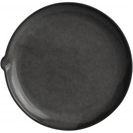 Round Plate - With Spout - Stoneware - Gembrook - Gray - 25.5cm (10")