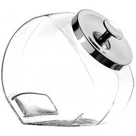 "Penny Candy" Angled Storage Jar - With Chrome Lid - 1.9L (67oz)