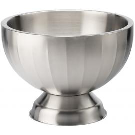 Wine Cooler or Punch Bowl - Pedestal - Double Walled - Satin Finish - Stainless Steel - 37cm (14.5")