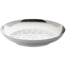 Seafood Round Serving Bowl - Hammered Finish - Stainless Steel - 24.5cm (9.75&quot;)