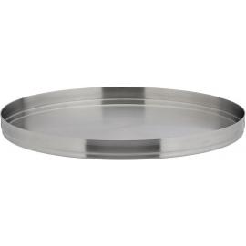 Round Plate - Stainless Steel - Brushed - 23cm (9")