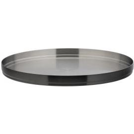 Round Plate - Stainless Steel - Brushed Black - 23cm (9&quot;)