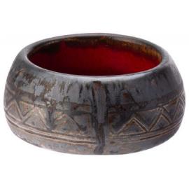 Round Bowl - Deep - Stoneware - Carthago - Lava - 8cm (3.25")