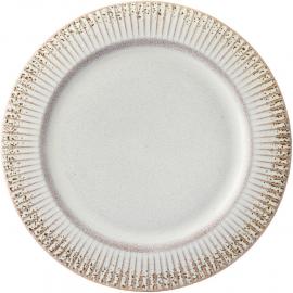 Wide Rimmed Plate - Stoneware - Corduroy - Drift - 24.5cm (9.75")