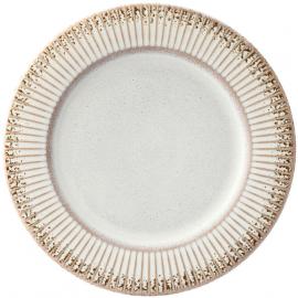 Wide Rimmed Plate - Stoneware - Corduroy - Drift - 21cm (8.25")