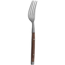 Rumbled Table Fork - Wood Effect ABS Handle - Rustic - 20cm (7.9")