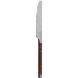 Rumbled Table Knife - Wood Effect ABS Handle - Rustic - 22.5cm (8.9")