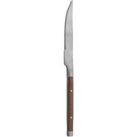Rumbled Steak Knife - Wood Effect ABS Handle - Rustic - 22.3cm (8.8")