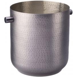 Wine & Champagne Bucket - Fixed Handles - Stainless Steel - Gunmetal Finish - 19.5cm (7.75")