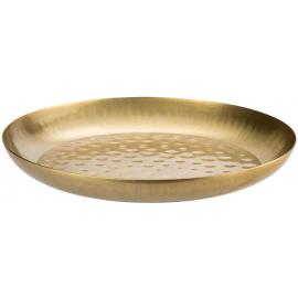 Seafood Tower Round Serving Bowl - Stainless Steel - Vintage Gold - 35cm (13.75")