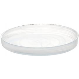 Round Plate - Glass - Asos - White - 21cm (8.25")