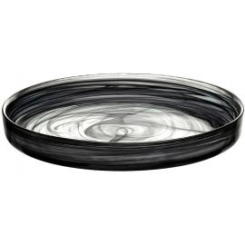 Round Plate - Glass - Asos - Black - 21cm (8.25")