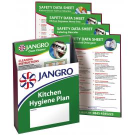 Kitchen Hygiene Plan - 10 Laminated Charts - Jangro - A4
