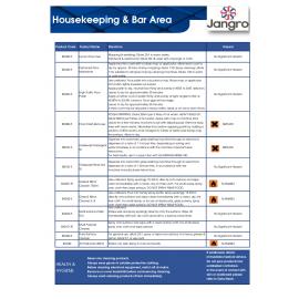 Housekeeping Cleaning Schedule - Wall Chart - Jangro - A3