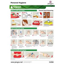 Guide to Personal Hygiene & Hand Washing - Wall Chart - Jangro - A3